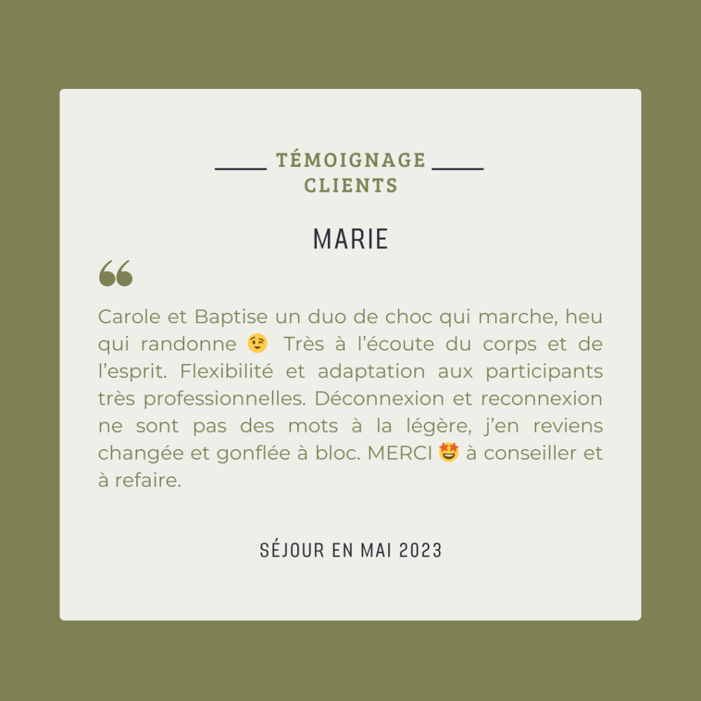 Témoignange Marie